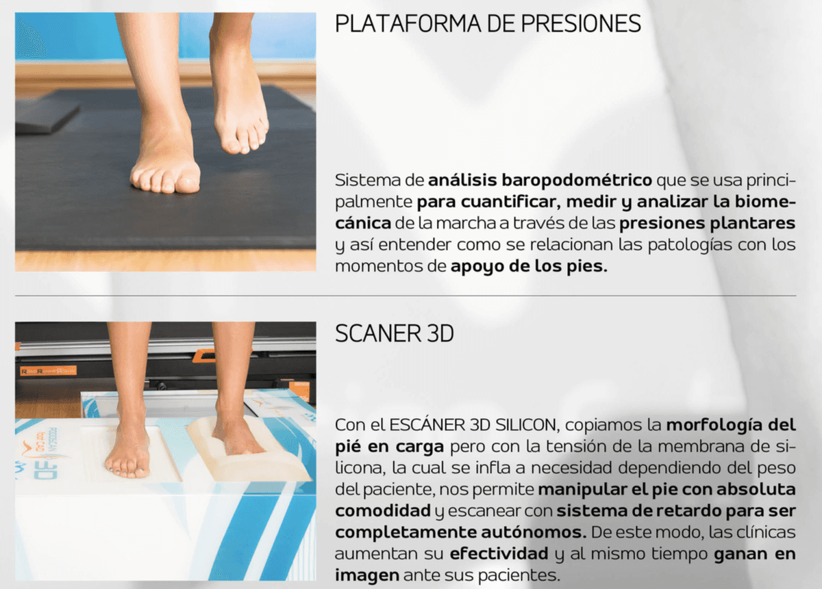 Plataforma de presiones y escáner 3D